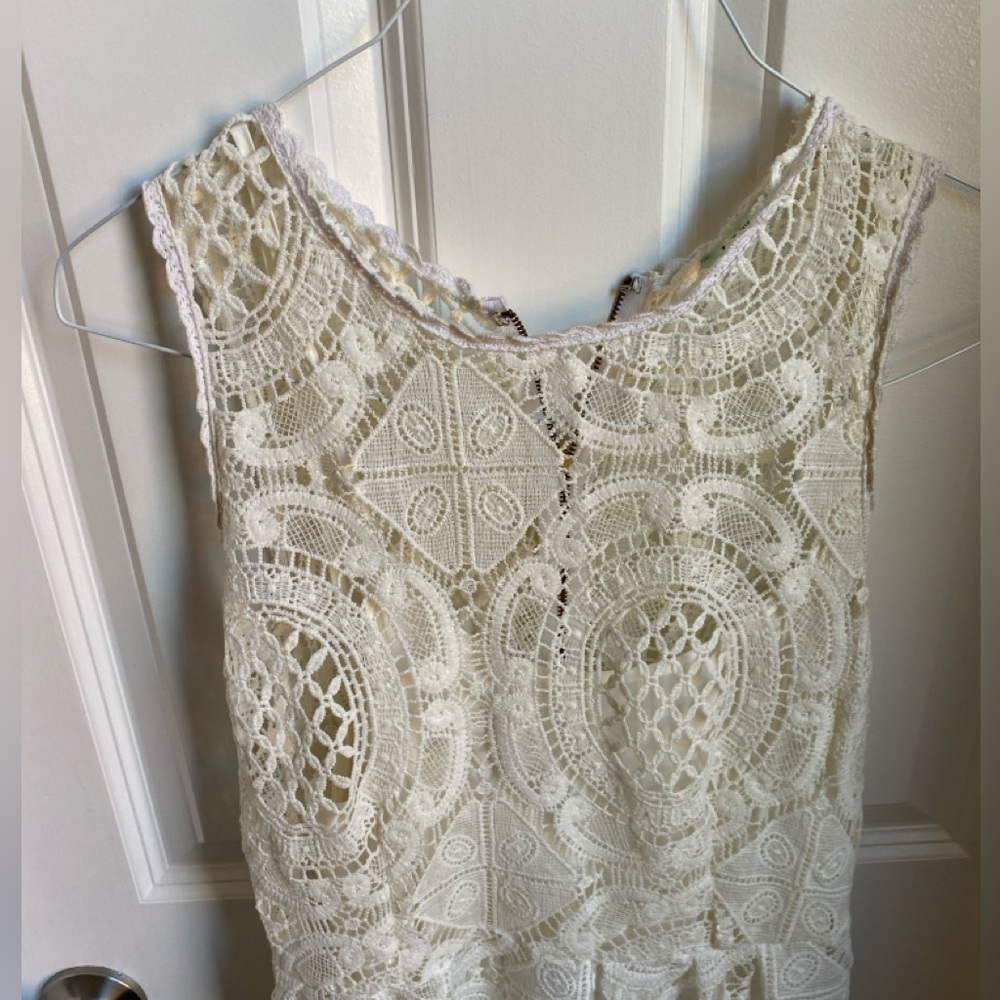 Urban Outfitters Kimchi Blue Lace Girly Feminine Spring Cottagecore White Dress - Picture 3 of 7